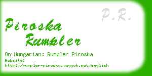 piroska rumpler business card